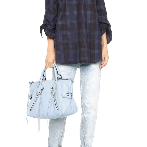 Rebecca Minkoff Handbags - 🦋 Rebecca Minkoff bleached blue moto satchel